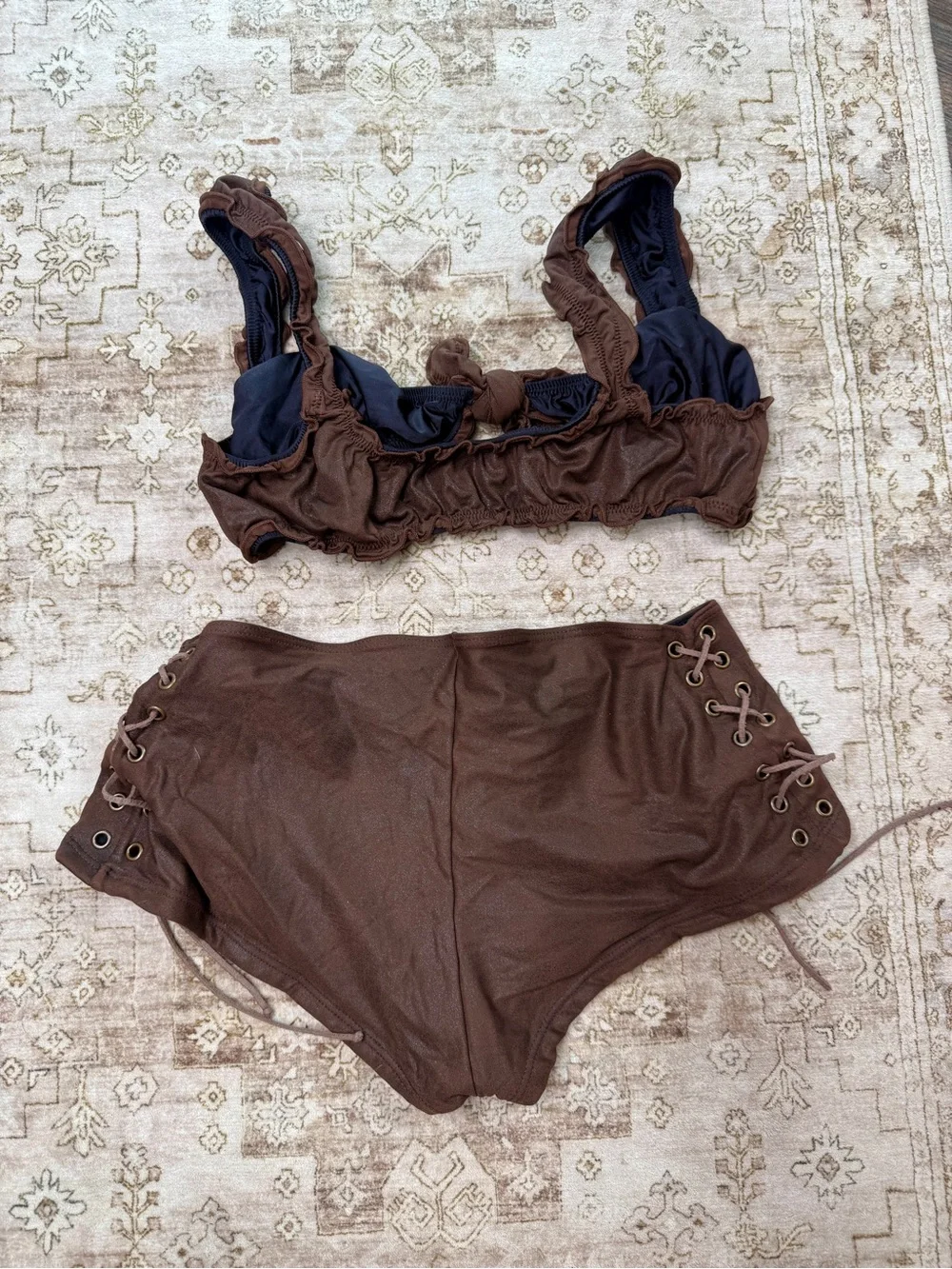 Frankies Bikinis Brown Set